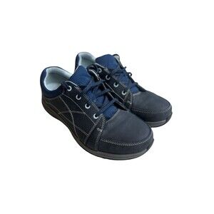 Ahnu Taraval Women's Walking Shoes Size US 8 Navy Blue Waterproof Leather